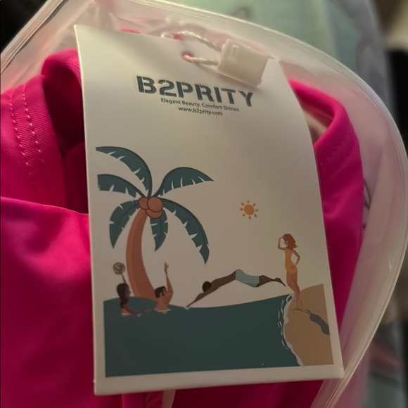 NWT! Vibrant Pink One-Piece Swimsuit - Picture 4 of 6